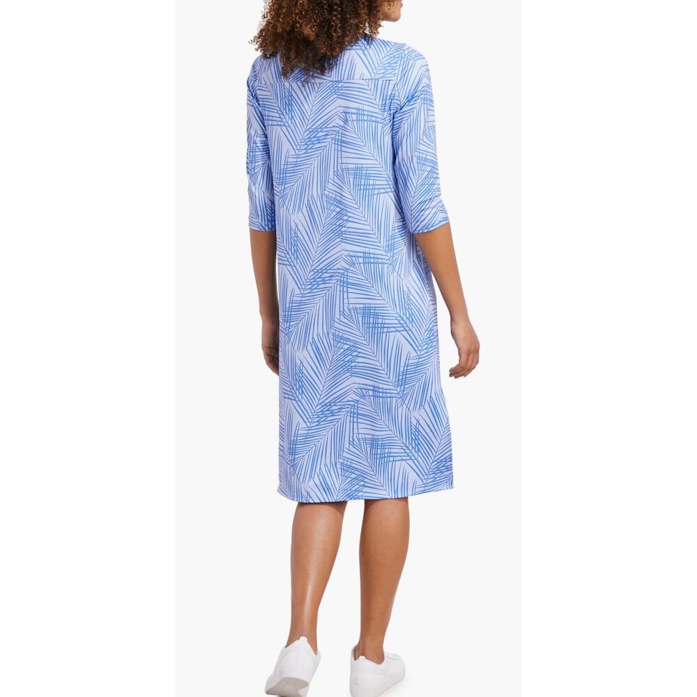 Vineyard Vines Sankaty Margo Palm Print Midi Dress - Picture 2 of 8